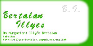 bertalan illyes business card