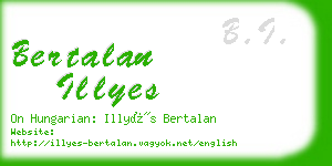 bertalan illyes business card